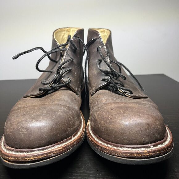 LL Bean Men\'s 9.5M Brown Leather Chukka Vibram Hiking Boots KV05 04 Round Toe main image 9